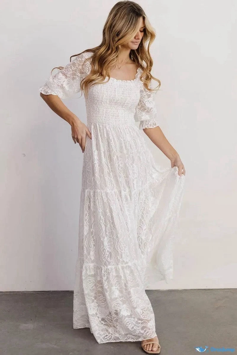 Beige Lace Maxi Dresses for Women for sale | eBay