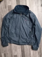 Patagonia Shelled Synchilla Jacket Reversible Fleece Men's SZ M Gray Blue Zip