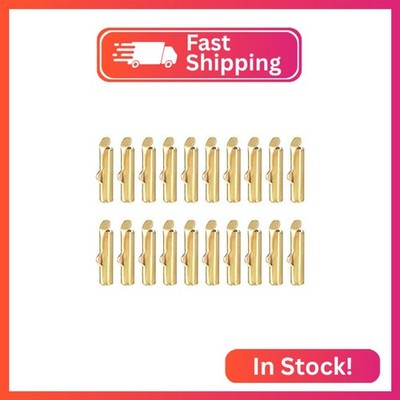 uxcell 100Pcs Slide on End Clasps, 13mm Tube Ball Bead Slider Crimp Ends for Mul