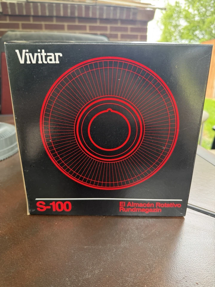 Vintage Vivitar S-100 Rotary Slide Tray in Original Box - Holds 100 2X2 Slides - Image 3 of 4