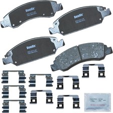 Juego de pastillas de freno delanteras Bendix Priority 1 para Cadillac Chevrolet GMC 2005-2020