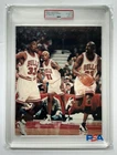 1997 Michael Jordan, Pippen, Rodman Chi Bulls 8 x 10 PSA Type I / Type 1 Photo