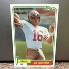 Topps 1981 Joe Montana Rookie Base Set #216 San Francisco 49ers Football Card