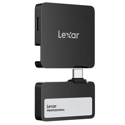 Lexar SL400 1TB Portable SSD with Hub, Black