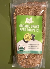The Cat Ladies 100% Organic Cat 16oz Grass Seed Non GMO