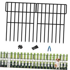 Animal Barrier Fence, 25 Panels No Dig Fence, 25 Panels-27ft L x17in H Black
