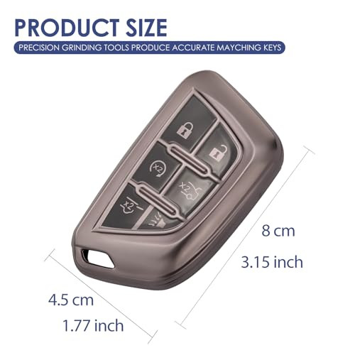 for Cadillac Key Fob Cover with Keychain TPU Key Case Accessories Compatible - Picture 3 of 6