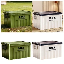 Lidded Storage Bin Tote Versatile Heavy Duty Stackable Storage Box with Lid for