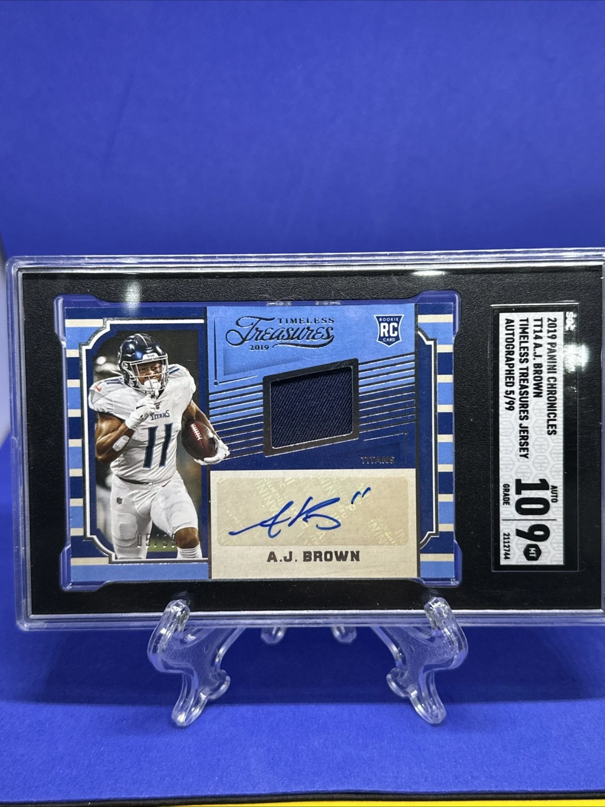 AJ Brown Panini Chronicles Timeless Treasures Jersey Autographs #TT14 Base