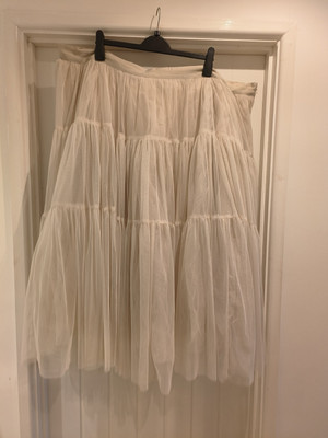 ASOS Curve Size 28 Tulle Maxi Skirt Champagne Net Bridal Ballerina