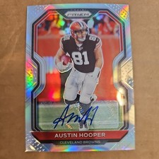 2020 Panini Prizm AUTO Austin Hooper #60 Silver Prizm Cleveland Browns