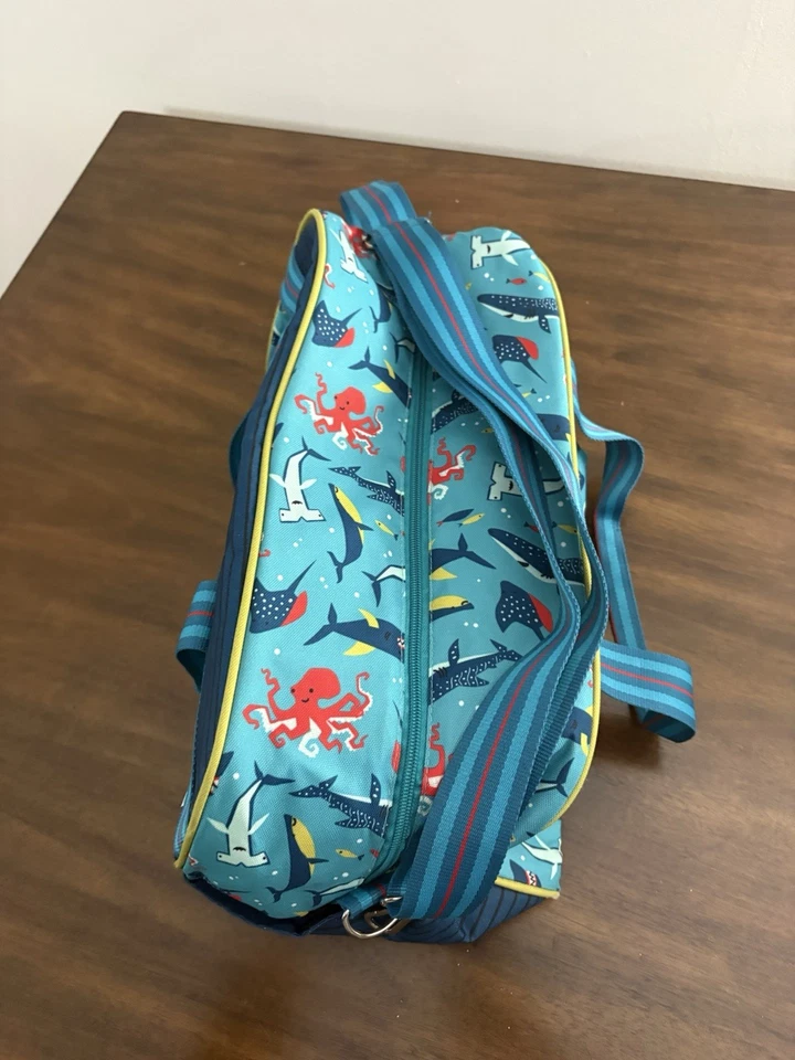 Bolso de Lona Stephen Joseph Cremallera Tiburones y Criaturas Oceánicas con Asas y Correas. Foto 4 de 4