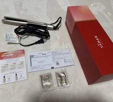 YA-MAN Photoion Smooth Straight Iron YJHB0N Quartz Analog Silver Tone Tested