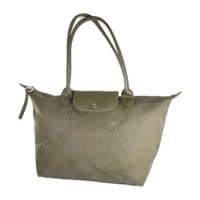 Longchamp Le Pliage Néo Nylon Green Medium Top Handle Travel Tote Purse Handbag 