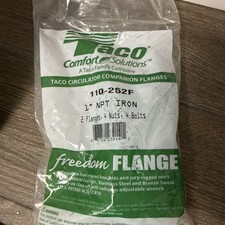 Taco 110-252F 1 Inch Flanges, Cast Iron, 2 Pack, Includes Hardware Flange