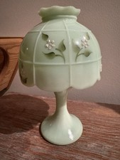 Vintage Jadeite Westmoreland Fairy Light Lamp Signed 8