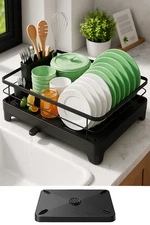 Kitsure Dish Drying Rack Kitchen Counter, Stainless Steel Sink Organizer 12”x15”