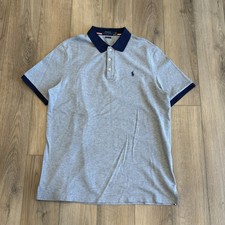 Polo Ralph Lauren Men  s Classic Fit Polo Shirt Gray Size Large Pony Logo Casual