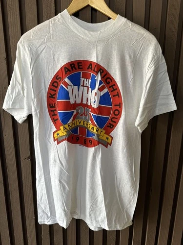The Who Vintage Single Stitch Band Tour Tshirt Mens Siz 1980s vintage concert t-shirt, vintage, size L, single stitch, B+ condition