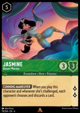 Lorcana Jasmine - Desert Warrior (V.1) 4URS-078 Rare Englisch Neu