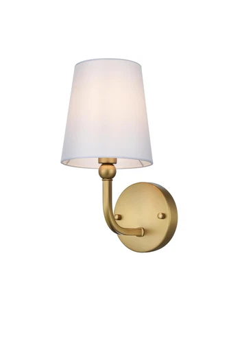 Living District Senna 6" Wall Sconce In Satin Gold - Picture 3 of 7