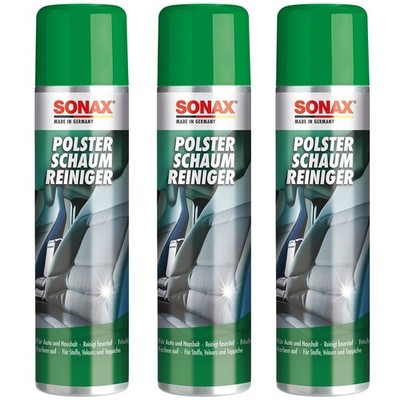 Sonax Polsterreiniger PolsterSchaumReiniger 3x 400ml für Polster Teppich Gewebe