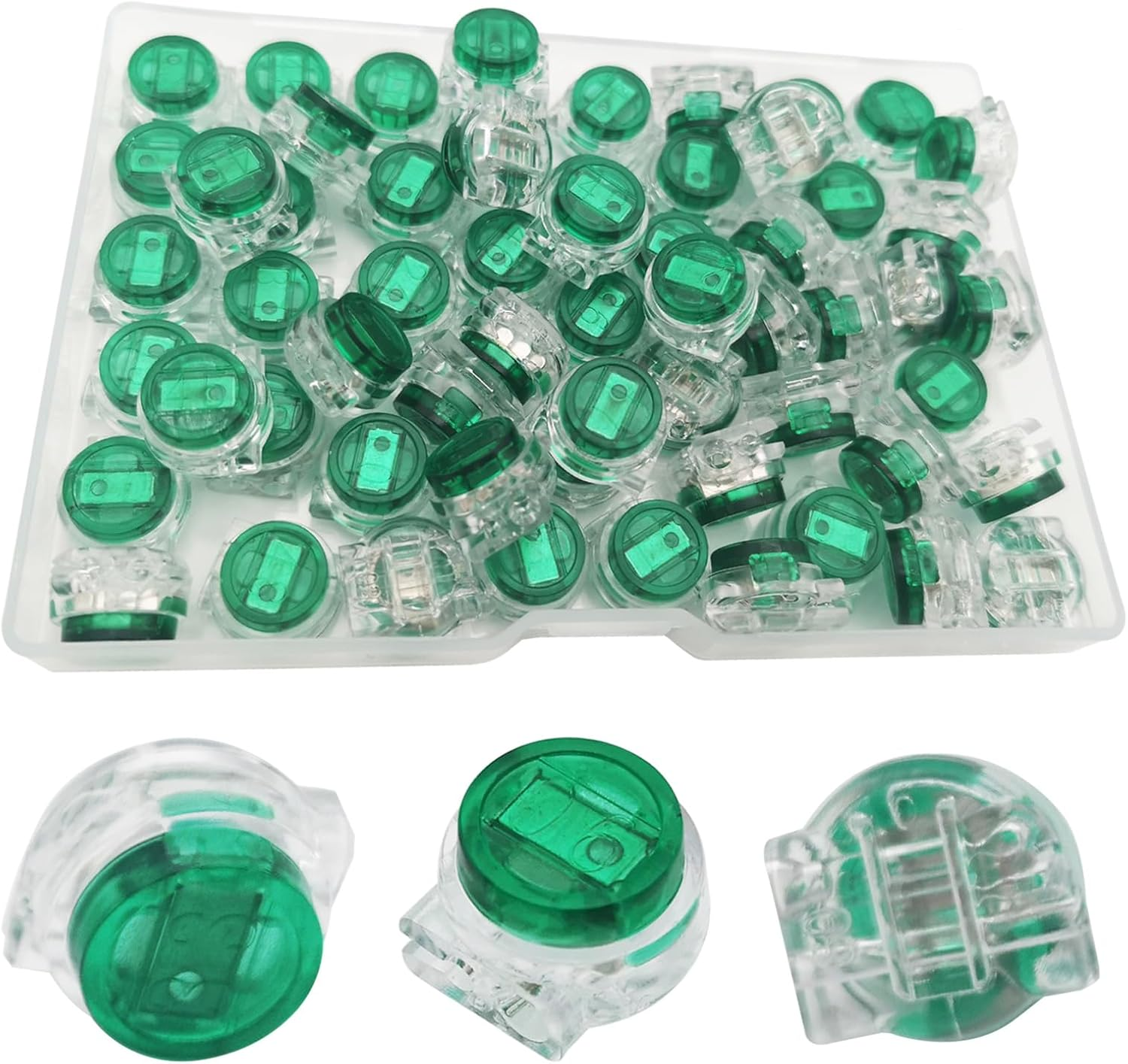 Wire Connectors,  60 Pcs Button Telephone Wire Connectors, Telephone Cable Conne