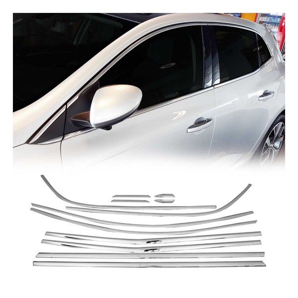 Fensterleisten Zierleisten FüR Renault Megane 2015-2020 Edelstahl Chrom 12Tlg-image