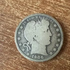 1906-O Barber Half Dollar .50 Cent 90% Silver Free Shipping