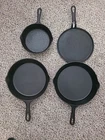 Lot of 4 antique Cast Iron Pan Wagner Lodge