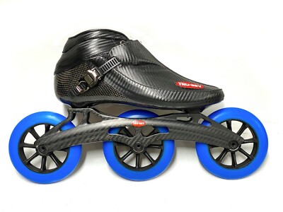 Trurev 2021 Carbon Fiber Pro Inline Speed Skate - 3 Wheel Carbon Fiber Frame