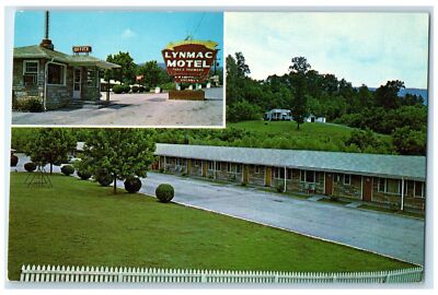 c1960's Lynmac Motel Exterior Roadside Chattanooga Tennessee TN Signage