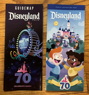 Disneyland Guide Maps 2025 70th Anniversary Celebration & Park Family Adventure!