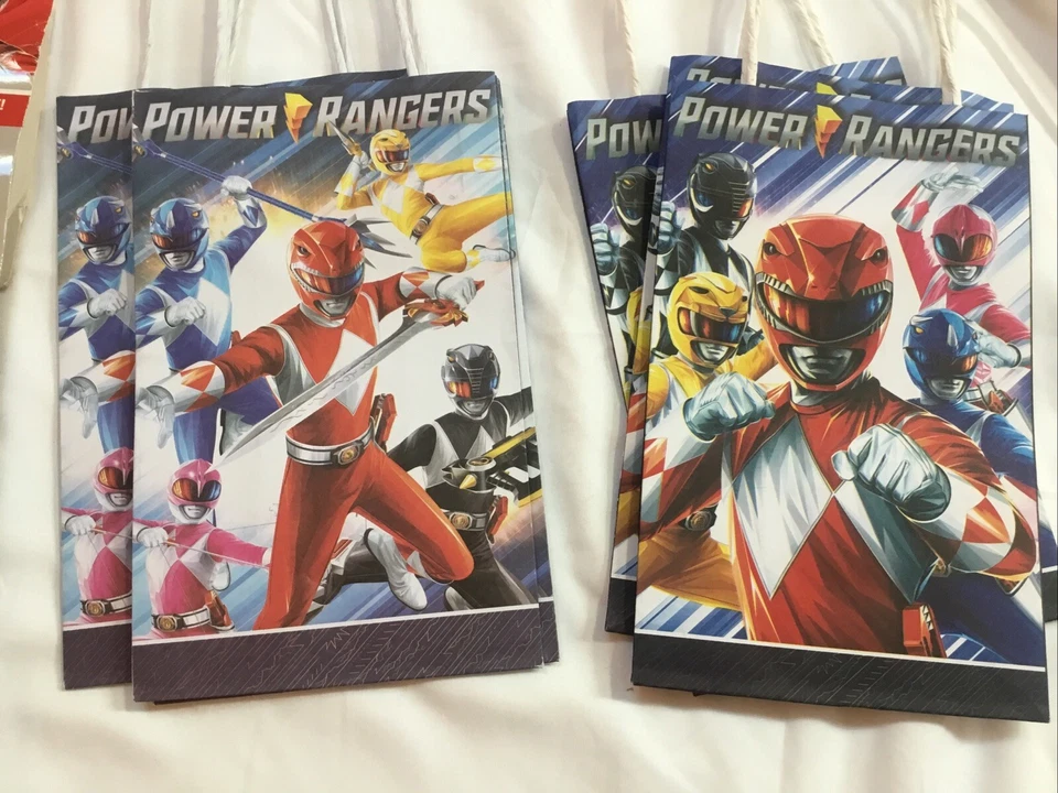 Setter de escena de fiesta de cumpleaños Power Rangers decoración exhibición de 6 pies con accesorios y bolsas Foto 2 de 4