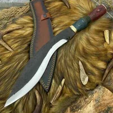 SHARD CUSTOM HAND FORGED CARBON STEEL HUNTING BIG BOWIE KNIFE W/SHEATH