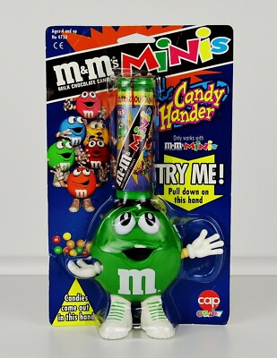 M&Ms Minis Green Candy Hander Dispenser by Cap Toys #4750 (1999