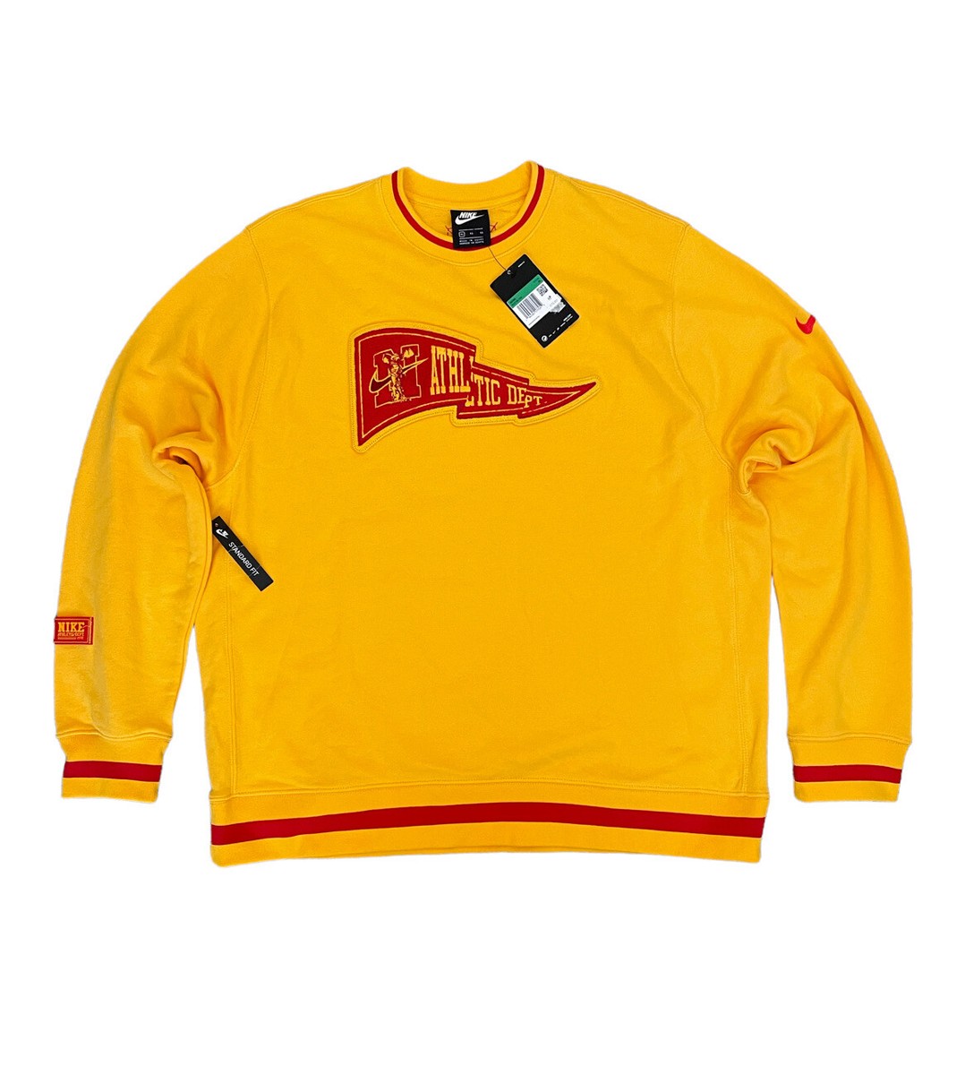 nike men's sportswear club fleece colorblock crewneck sweatshirt