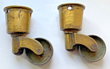 CASTOR cup BRASS WHEEL  Patent Crown Stamp ANTIQUE GEORGIAN  18C Cope Collinson