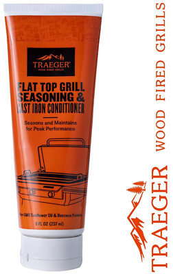 NEW!  Traeger Flat Top Grill Seasoning & Cast Iron Conditioner 8oz | FREE Ship!