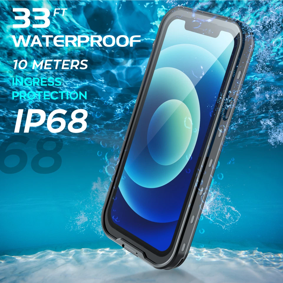 For Apple iPhone 12 / Pro Max / Mini Waterproof Shockproof Case Screen Protector - Image 3 of 4