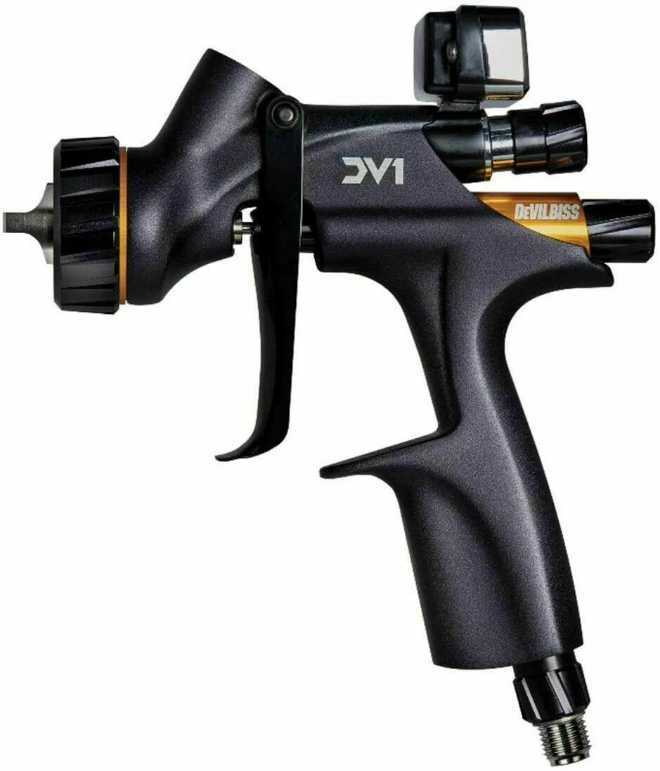 Devilbiss 704521 DV1 Klarlackpistole, 600 ml, digitales Manometer 