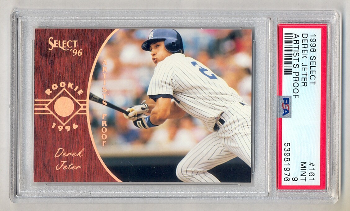 DEREK JETER 1996 SELECT #161 ARTIST'S PROOF RC YANKEES PSA 9 MINT