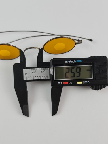 Antique Sharp shooter’s Eyeglasses Orange Frosted Glass Spectacles Target shoot - Picture 12 of 16