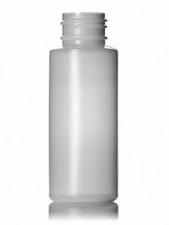 2 oz 60 ml HDPE Plastic Bottles with Black or White Caps 24-410 100 count