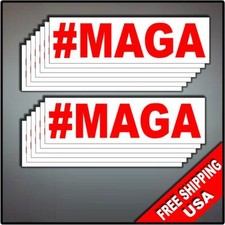 Set of 12 Trump 2024 MAGA Vinyl Sticker Decals 3.5" x 1" Lot Keep America Great