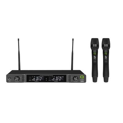 Q-Audio QWM 1970 HH UHF Dual Channel Diversity Handheld Wireless System 863-865