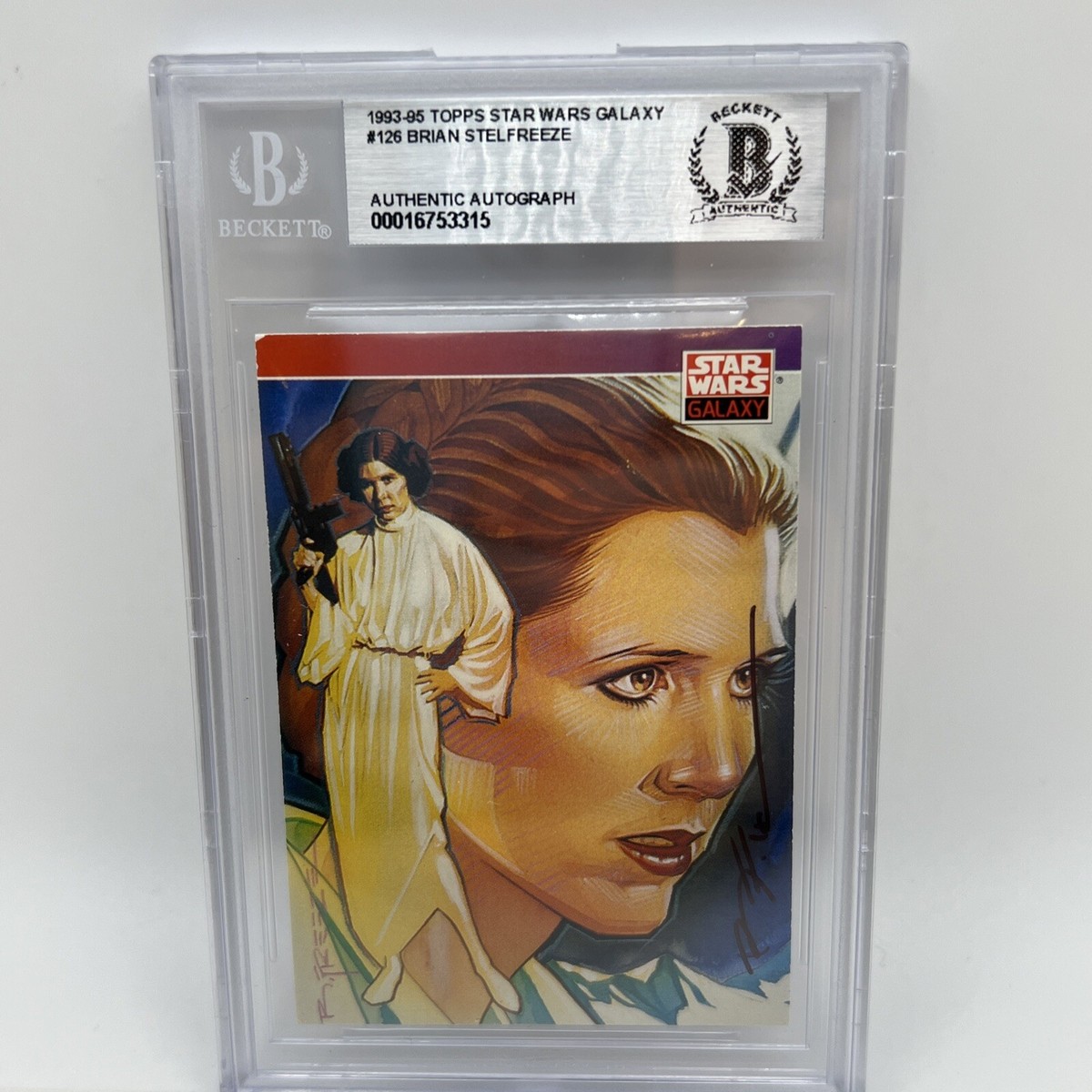 1993 Star Wars Galaxy New Visions Brian Stelfreeze Signed Leia