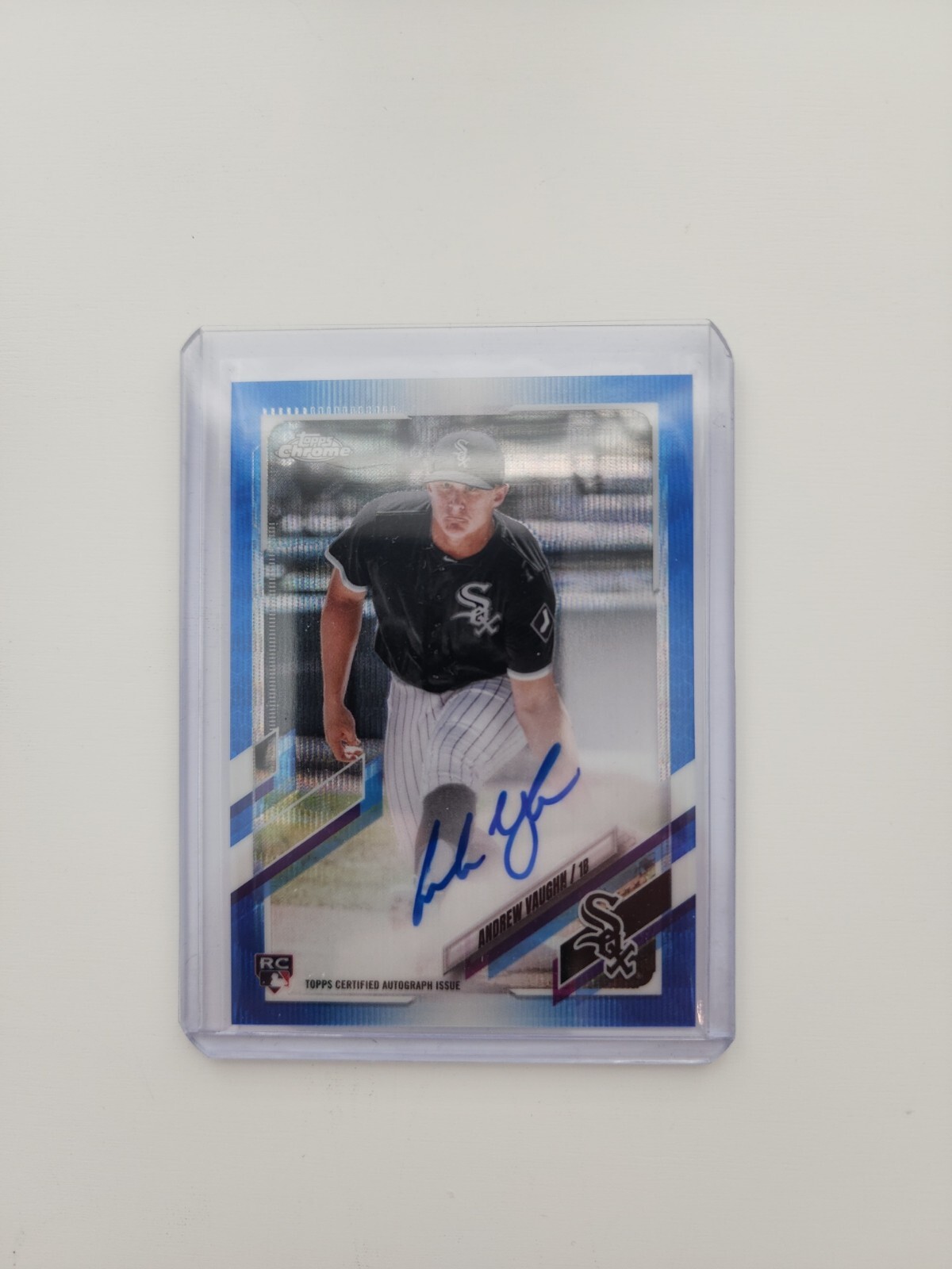 2021 Topps Chrome Blue Wave Refractor Auto 140/150 RC (Andrew Vaughn #RA-AVA)
