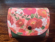 Floral fabric wallet - handmade