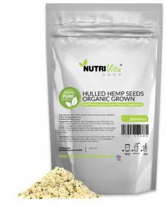 NUTRIVITASHOP NVS 100% HEMP HEARTS RAW SHELLED SEEDS GLUTEN-FREE HULLED VEGAN NONGMO USA FIBER